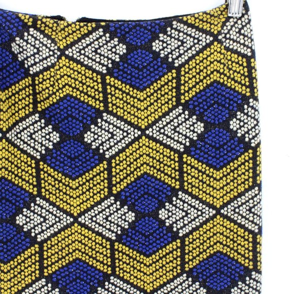 Anthropologie Pencil Skirt Maeve Women's Kanara Geometric Textured Print Size 0" - Picture 2 of 9